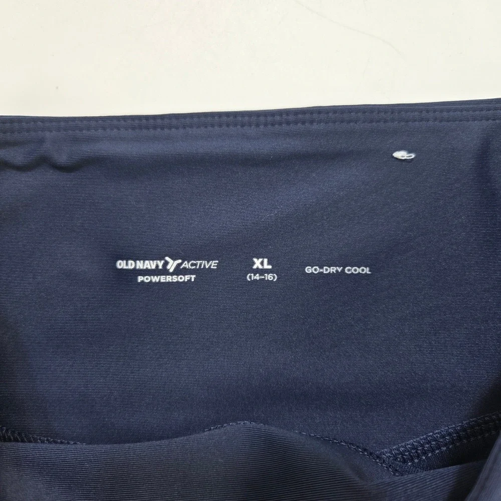 Old Navy Active Skort Girls XL 14-16 Navy Blue Powersoft Go-Dry Cool Athletic